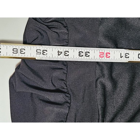 Allen Shwartz Sleeveless Dress Size Large Smocked bodycon Black - Picture 5 of 7